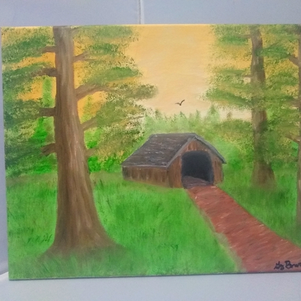 🎁Oil Painting "Covered Road"
